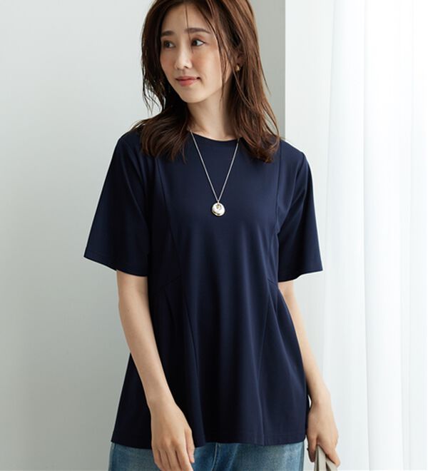 BELLUNA（ベルーナ）の「【接触冷感】ヒンヤリ！サイドタック使いチュニック（チュニック）」｜詳細画像