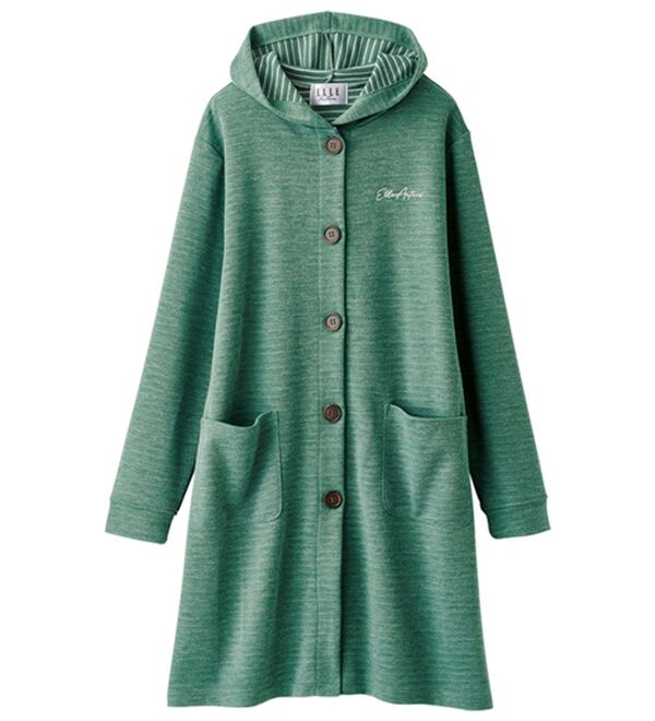 BELLUNA（ベルーナ）の「＜ＥＬＬＥ　Ａｃｔｉｖｅ＞裏ボーダーフードカーディガン（その他カーディガン）」｜詳細画像