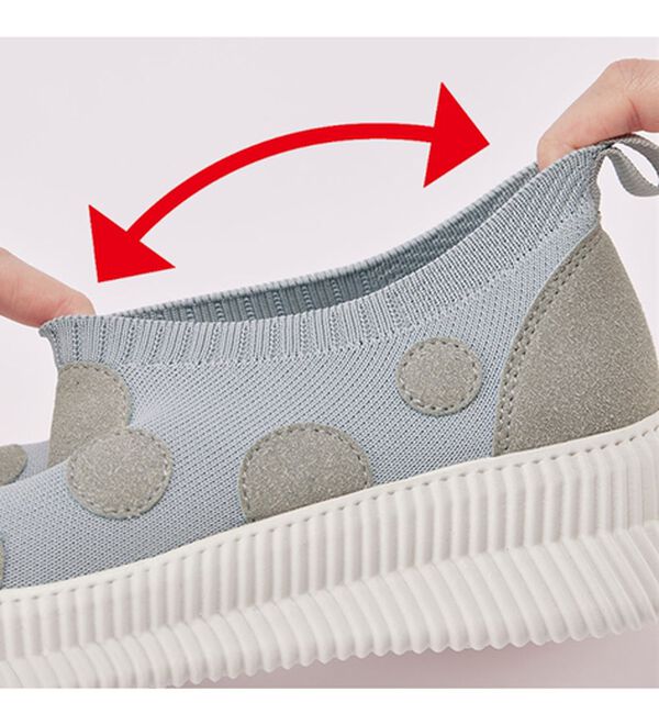 ルフラン（ルフラン）の「＜ゴムゴム＞厚底軽量ニットスニーカー（スニーカー）」｜詳細画像