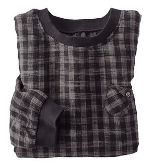 BELLUNA（ベルーナ）の「スラブ素材リブ使いブラウス（ブラウス）」｜モノトーン系チェック