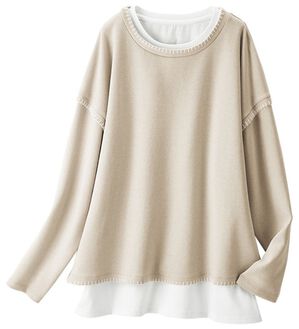 ルフラン（ルフラン）の「ステッチ使いアンサンブル（アンサンブル）」｜ベージュ系