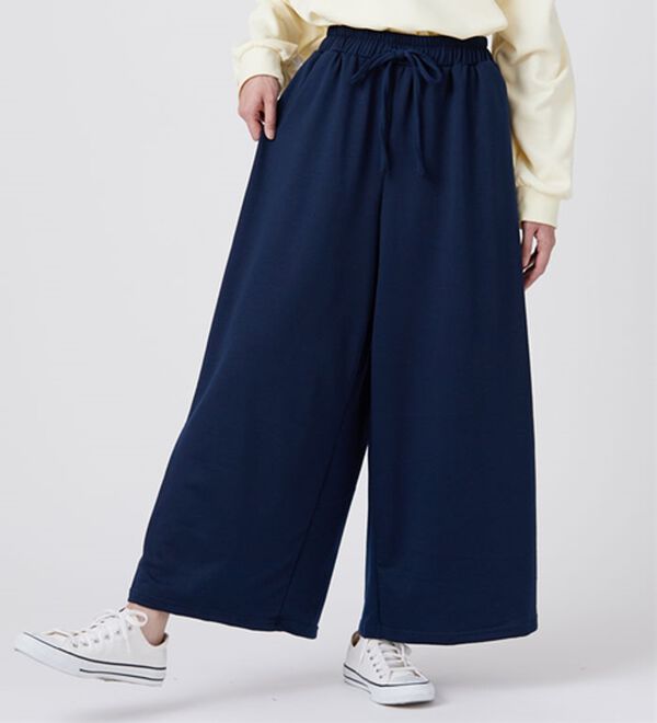 A HAPPY MARILYN（アハッピーマリリン）の「【Ｌ～８Ｌ】選べる身長別　ゆるっと楽ちん ワイドパンツ（ワイドパンツ・ガウチョ）」｜ネイビー
