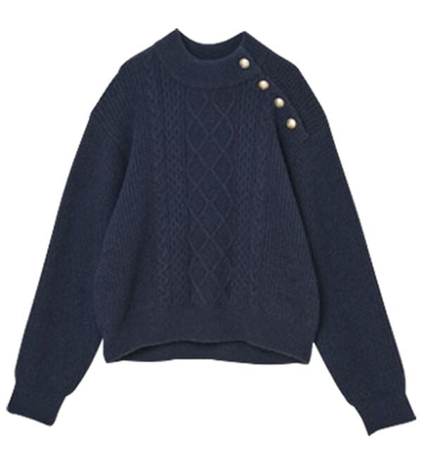 メタルボタンケーブルニット - ベルーナ【公式】