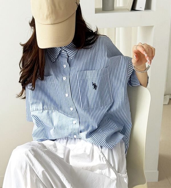 GeeRA（ジーラ）の「【ＵＳ．ＰＯＬＯ．ＡＳＳＮ】オーバーサイズ半袖シャツ（シャツ）」｜詳細画像