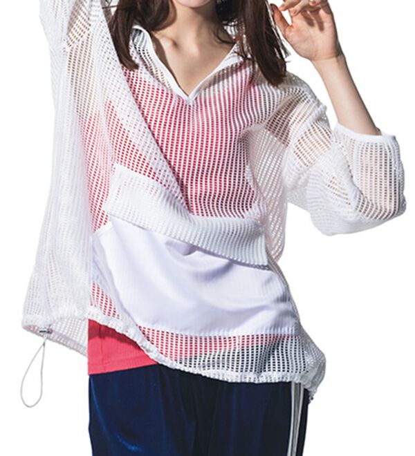 RANAN（ラナン）の「ゆるっとメッシュ素材アノラックパーカー（パーカー）」｜詳細画像