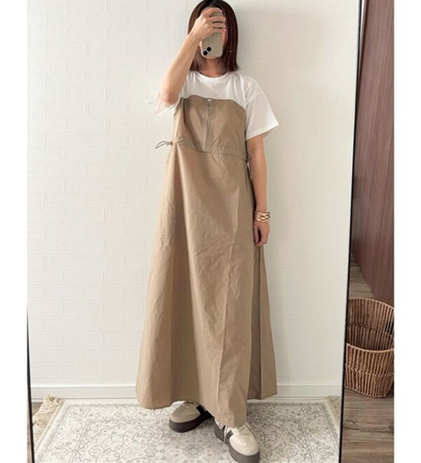 GeeRA（ジーラ）の「ハーフジップビスチェドッキングワンピース（その他ワンピース）」｜詳細画像