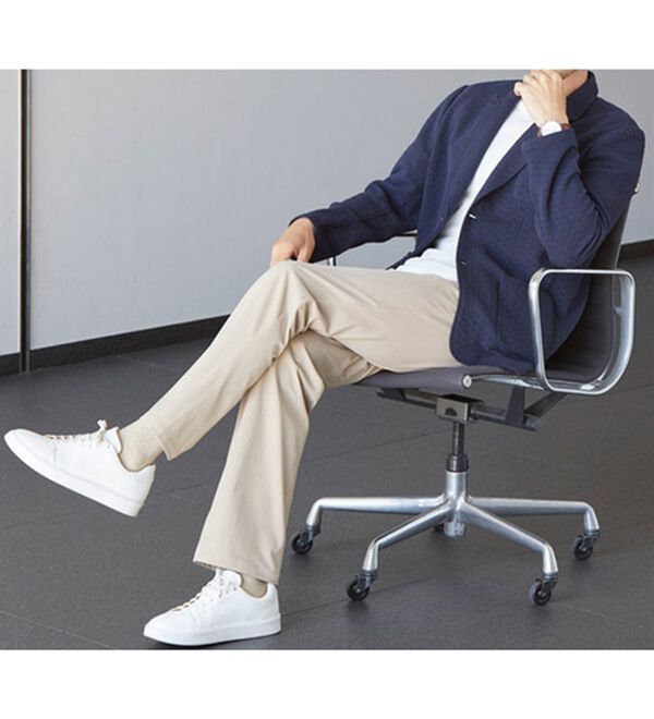 「【３本組】＜コムルヴァン・オム＞のびのび快適上品チノパンツ（メンズフルレングスパンツ）」｜詳細画像