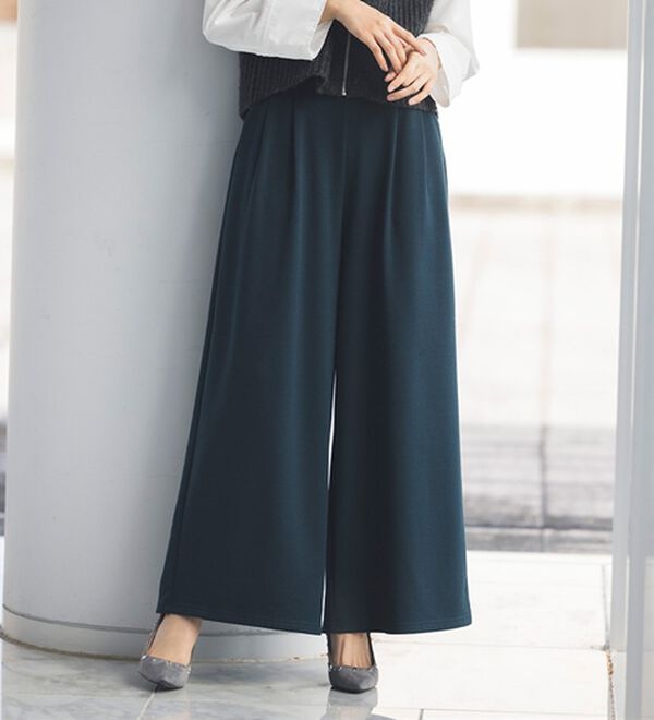 裏起毛ロングフレアガウチョパンツ - ベルーナ【公式】 