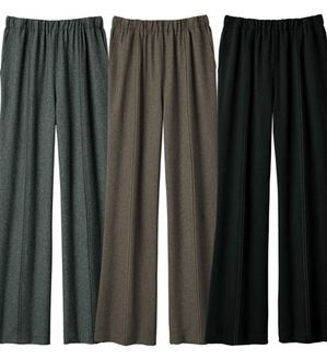 ルフラン（ルフラン）の「【３本組】日本製すっきり仕様フレアーパンツ（フルレングスパンツ）」｜3本組