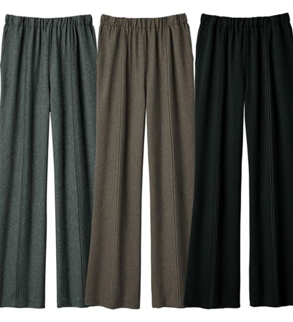 ルフラン（ルフラン）の「【３本組】日本製すっきり仕様フレアーパンツ（フルレングスパンツ）」｜3本組