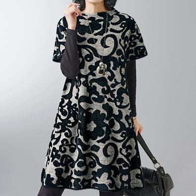 BELLUNA（ベルーナ）の「幾何ジャカードニットベストチュニック（チュニック）」