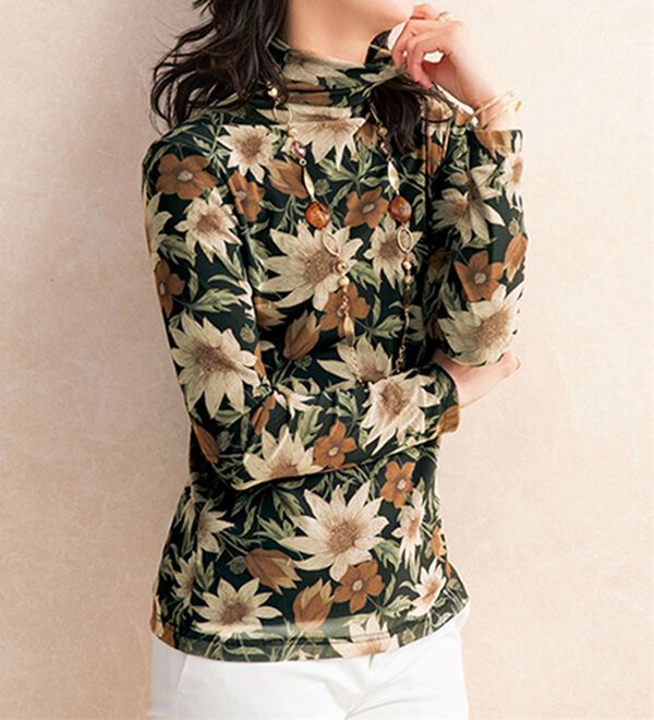 ルフラン（ルフラン）の「【３色組】可憐な花柄プルオーバー（カットソー）」｜詳細画像