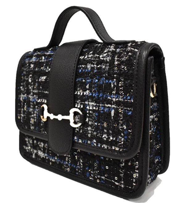 RANAN（ラナン）の「ツイード素材２ＷＡＹバッグ（ハンドバッグ）」｜ブラック系