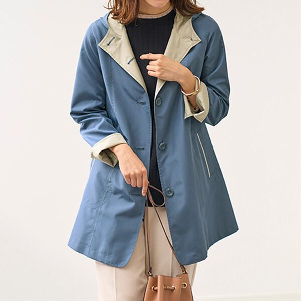 BELLUNA（ベルーナ）の「花粉対策！配色スプリングコート（ハーフコート）」｜詳細画像