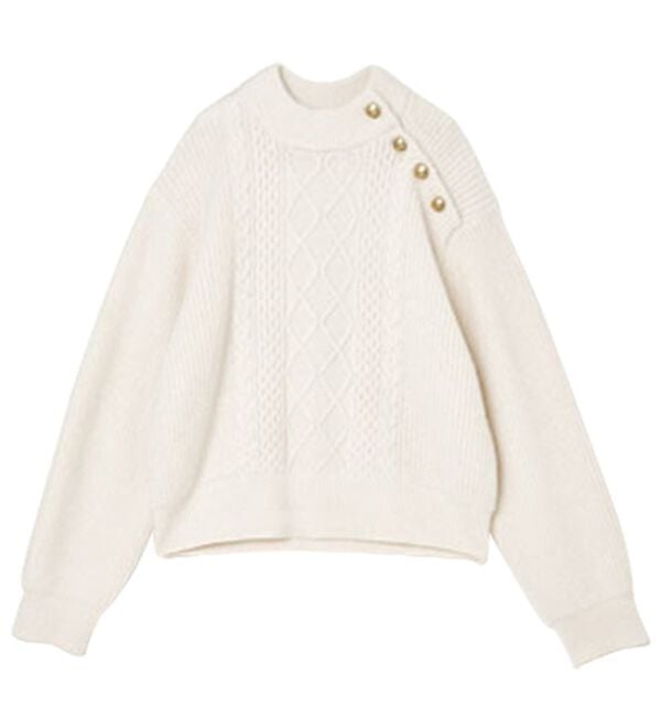 RANAN（ラナン）の「メタルボタンケーブルニット（ニット・セーター）」｜詳細画像