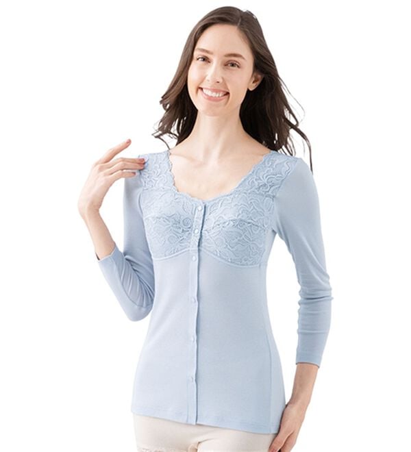 「【４色組】脱ぎ着が簡単！綿混前あきブラキャミ（肌着・インナーウェア）」｜詳細画像