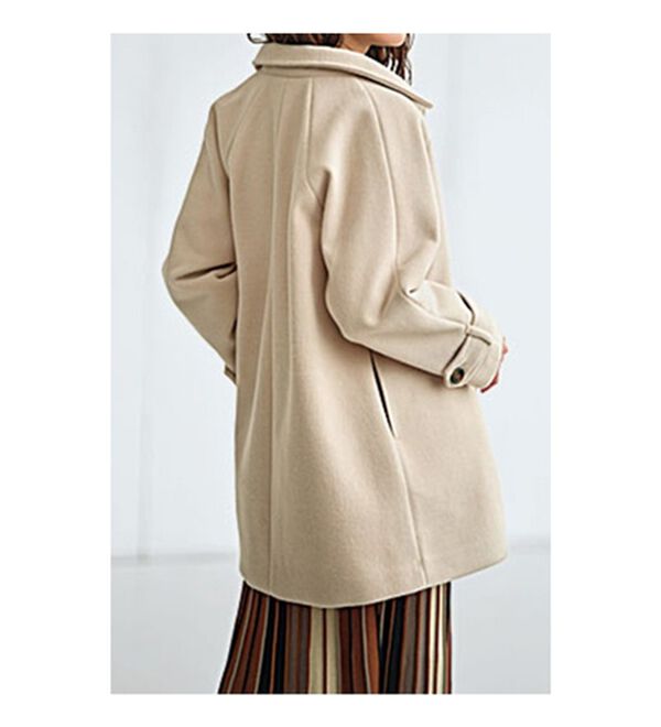 ウール調ステンカラーミドル丈コート - ベルーナ【公式】