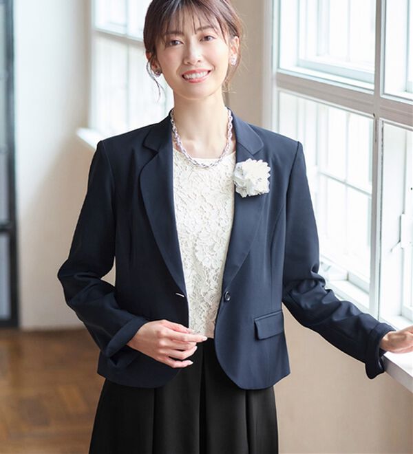 alotta（アロッタ）の「【４点セット】入学式卒業式に！セレモニーワンピーススーツ＜７号～２３号＞（ワンピースセットスーツ）」｜詳細画像