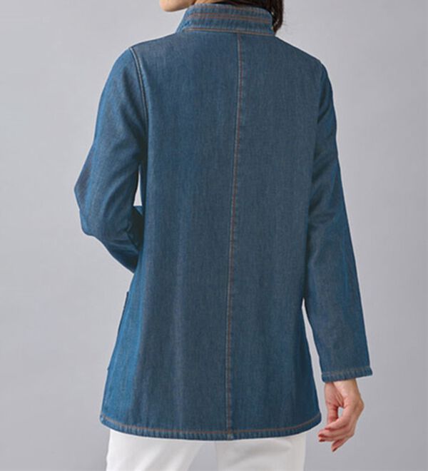 BELLUNA（ベルーナ）の「春のお出かけに！デニムボンディング素材ジャケット（ハーフコート）」｜詳細画像