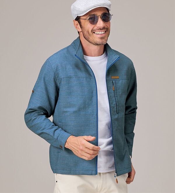 「お洒落なボーダージャケット（メンズジャケット）」｜詳細画像