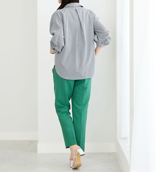 BELLUNA（ベルーナ）の「袖タックデザインスキッパーシャツ（シャツ）」｜詳細画像