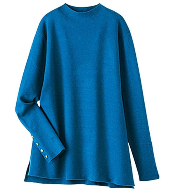 BELLUNA（ベルーナ）の「もちもち袖ボタンニットプルオーバー（ニット・セーター）」｜詳細画像