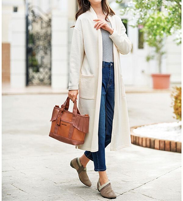 BELLUNA（ベルーナ）の「＜ミネトンカ＞フリンジ２ＷＡＹ手提げ（ハンドバッグ）」｜詳細画像