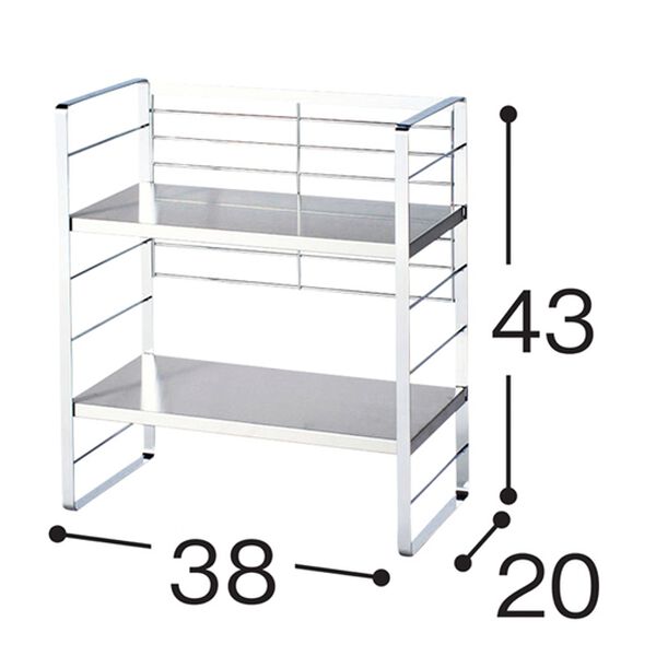 「出窓で使える２段シェルフ（キッチン整理用品）」｜詳細画像