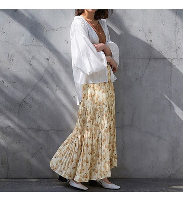 ぼかし花柄プリーツスカート - ベルーナ【公式】 