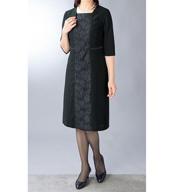 ルフラン（ルフラン）の「上品レースのワンピースアンサンブル（ブラックフォーマル（喪服・礼服））」｜詳細画像