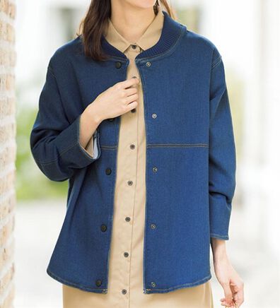 ルフラン（ルフラン）の「のび～るニットデニム楽ちんジャケット（その他ジャケット）」