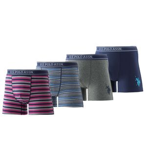 「【４枚組】＜ユーエス　ポロ　アッスン＞アイビースタイルボクサーパンツ（メンズボクサーパンツ）」｜4枚組
