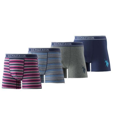 「【４枚組】＜ユーエス　ポロ　アッスン＞アイビースタイルボクサーパンツ（メンズボクサーパンツ）」