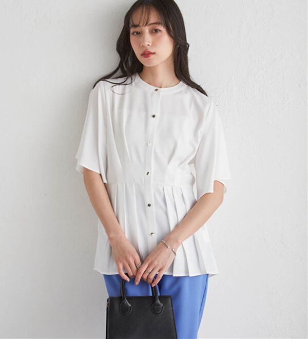 RANAN（ラナン）の「ウエストタックフレアブラウス（ブラウス）」｜詳細画像