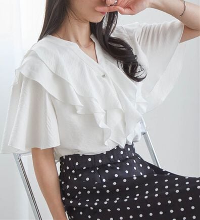 RANAN（ラナン）の「ラッフルフリルブラウス（ブラウス）」