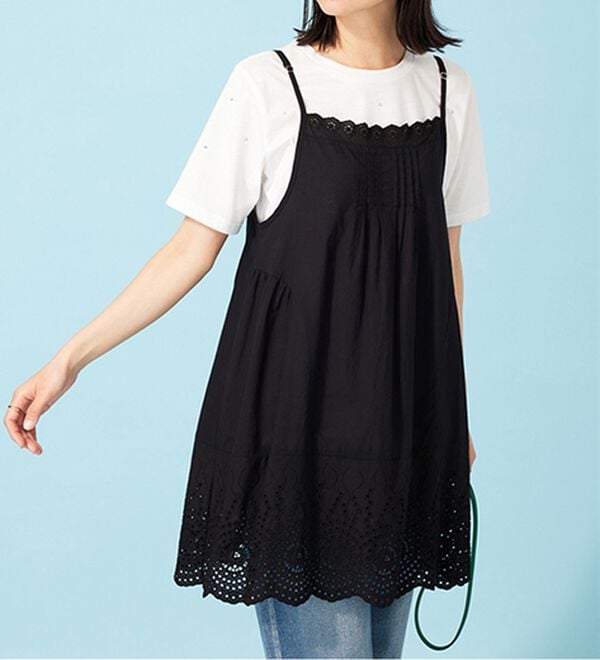 BELLUNA（ベルーナ）の「刺しゅう使いキャミチュニックアンサンブル（チュニック）」｜詳細画像