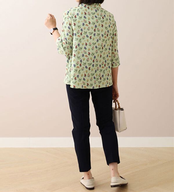 BELLUNA（ベルーナ）の「フリル衿プリントブラウス（ブラウス）」｜詳細画像