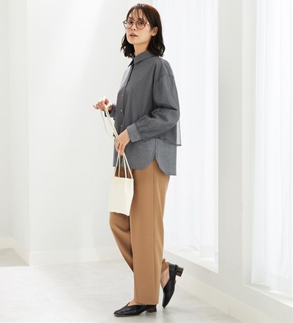 BELLUNA（ベルーナ）の「華やぎチュール重ねシャツブラウス（ブラウス）」｜詳細画像