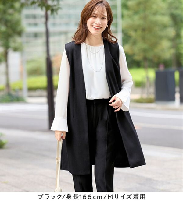 Viola e Viola（ヴィオラ エ ヴィオラ）の「美ラインを叶える！ロングベストセットアップ（パンツスーツ）」｜詳細画像