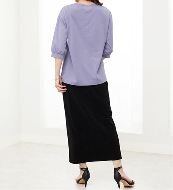 BELLUNA（ベルーナ）の「異素材使いロゴデザインプルオーバー（カットソー）」｜詳細画像