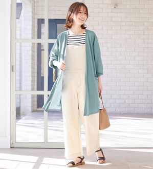 Viola e Viola（ヴィオラ エ ヴィオラ）の「UVカットカーディガン＜ロング丈・ミドル丈＞（その他カーディガン）」｜スモーキーブルー／ロング丈