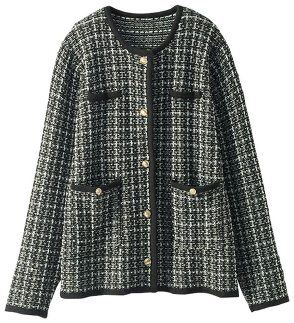 BELLUNA（ベルーナ）の「ツイード調素材ニットコート（その他ジャケット）」｜詳細画像