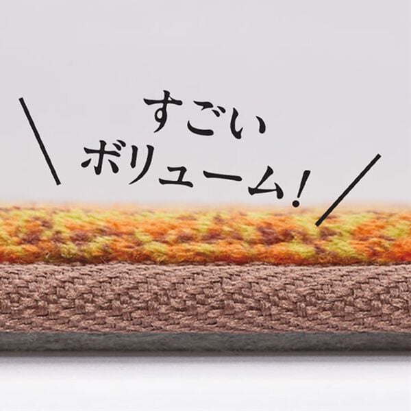 「ギャベ柄ボリュームラグ「ラディ」（カーペット）」｜詳細画像