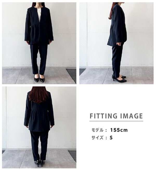 RANAN（ラナン）の「＜２点セット＞ラウンドヘムジャケットセットアップ（パンツスーツ）」｜詳細画像