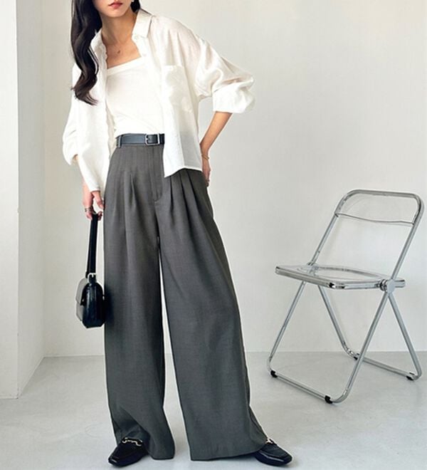 GeeRA（ジーラ）の「３タックワイドパンツ（フルレングスパンツ）」｜詳細画像