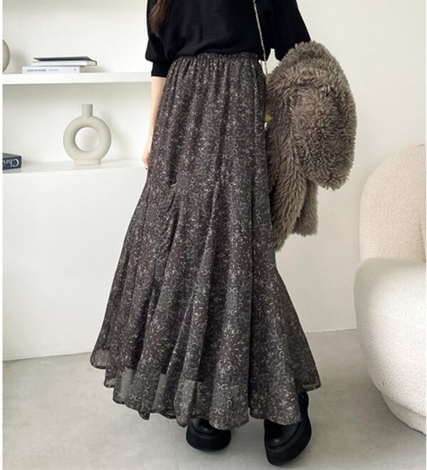 GeeRA（ジーラ）の「切替フレアーロングスカート（ロングスカート）」｜詳細画像