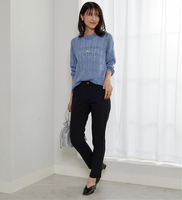 BELLUNA（ベルーナ）の「【選べる2丈】きれい見えボンディングスリムパンツ（フルレングスパンツ）」｜詳細画像