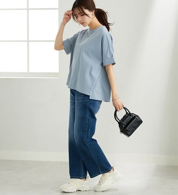 BELLUNA（ベルーナ）の「ヒンヤリ実感！大人顔サマ見えゆったりＴシャツ（Tシャツ）」｜詳細画像