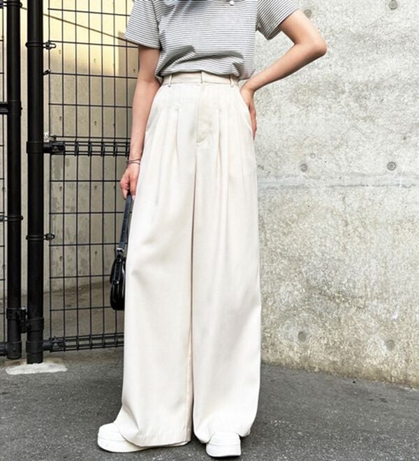 GeeRA（ジーラ）の「３タックワイドパンツ（フルレングスパンツ）」｜詳細画像