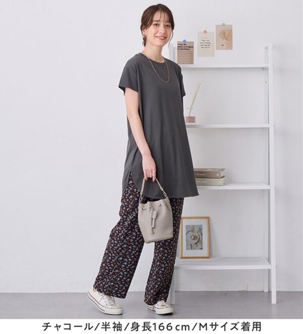 Viola e Viola（ヴィオラ エ ヴィオラ）の「ひんやり＆さらり綿混チュニックＴシャツ（チュニック）」｜詳細画像